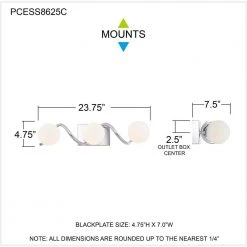 Essence 23.75 in. Polished Chrome LED Vanity Light Bar with Opal Etched Glass by Quoizel 16 Essence 23.75 in. Polished Chrome LED Vanity Light Bar with Opal Etched Glass by Quoizel -Quoizel Sales polished chrome quoizel vanity lighting pcess8625c fa 1000