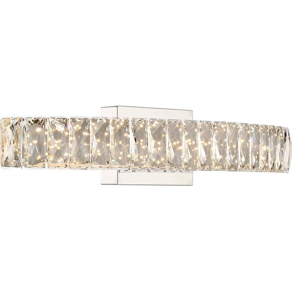 Gala 24 in. Polished Chrome Integrated LED Vanity Light by Quoizel 4 Gala 24 in. Polished Chrome Integrated LED Vanity Light by Quoizel - Image 2