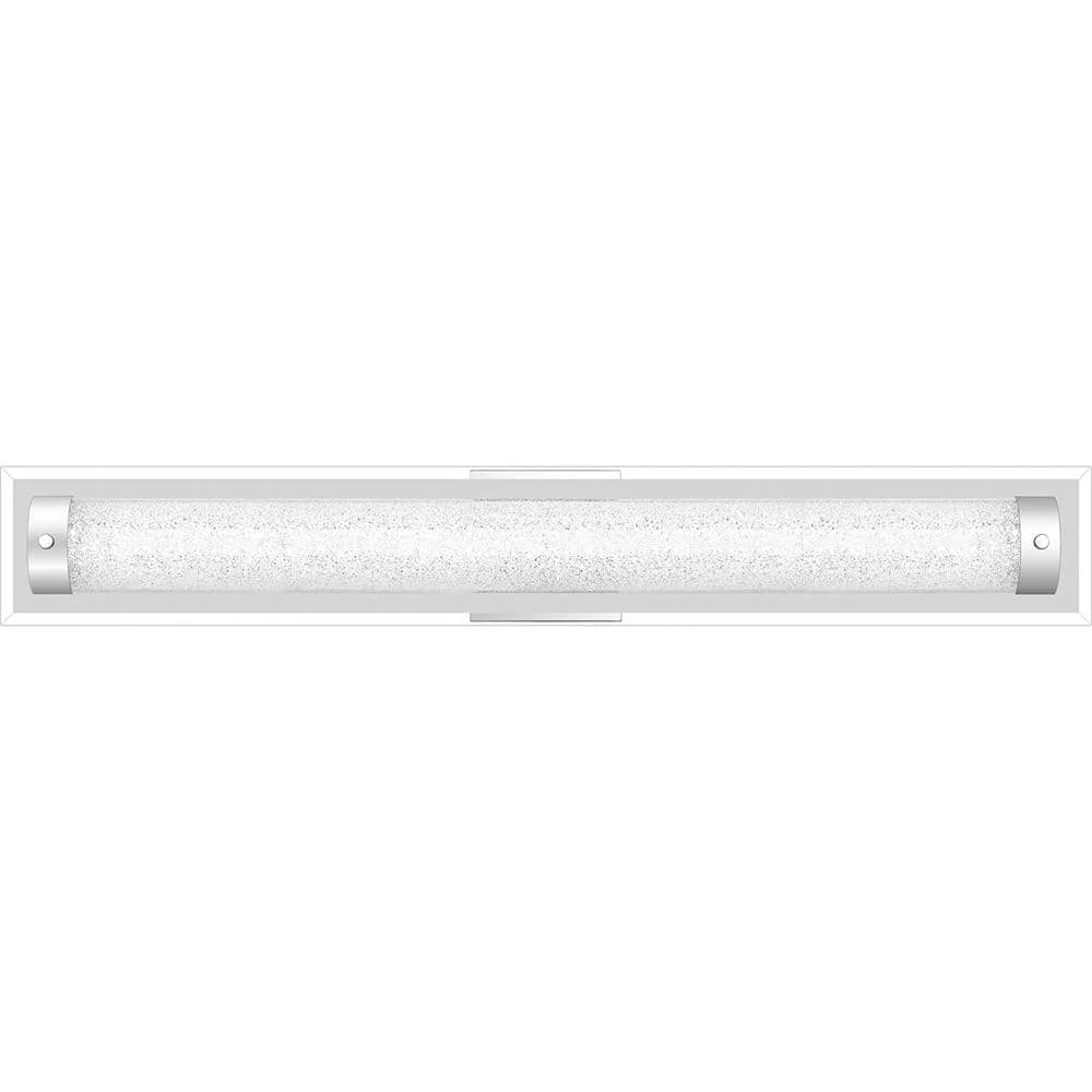 Glitz 31.75 in. Polished Chrome Integrated LED Vanity Light by Quoizel 3 Glitz 31.75 in. Polished Chrome Integrated LED Vanity Light by Quoizel