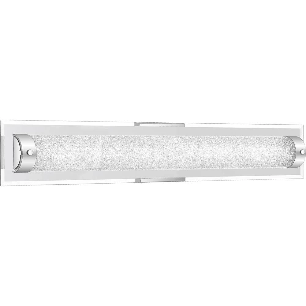 Glitz 31.75 in. Polished Chrome Integrated LED Vanity Light by Quoizel 4 Glitz 31.75 in. Polished Chrome Integrated LED Vanity Light by Quoizel - Image 2