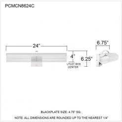 McNair 24 in. Polished Chrome LED Vanity Light Bar by Quoizel -Quoizel Sales polished chrome quoizel vanity lighting pcmcn8624c fa 1000