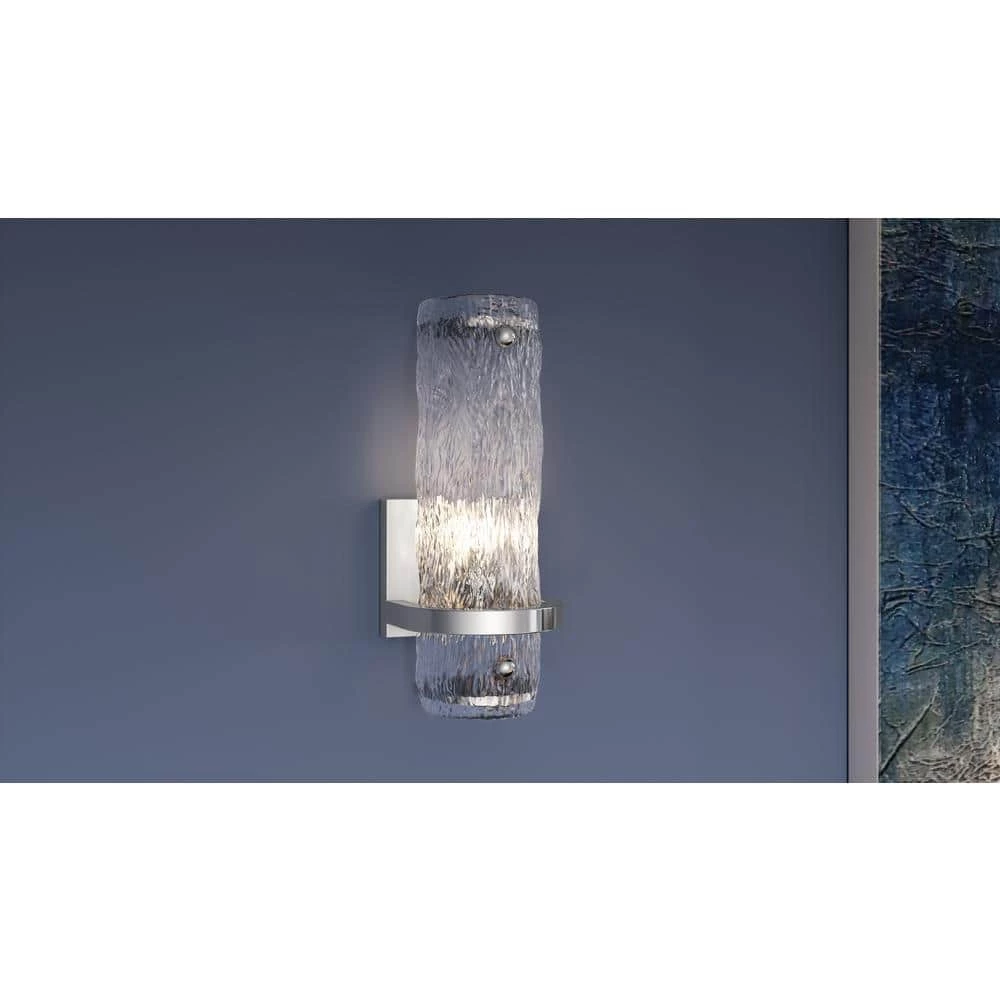 1-Light Pell 5 in. Polished Chrome Integrated LED Wall Sconce by Quoizel 4 1-Light Pell 5 in. Polished Chrome Integrated LED Wall Sconce by Quoizel - Image 2