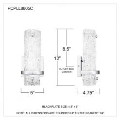 1-Light Pell 5 in. Polished Chrome Integrated LED Wall Sconce by Quoizel 16 1-Light Pell 5 in. Polished Chrome Integrated LED Wall Sconce by Quoizel -Quoizel Sales polished chrome quoizel vanity lighting pcpll8805c fa 1000