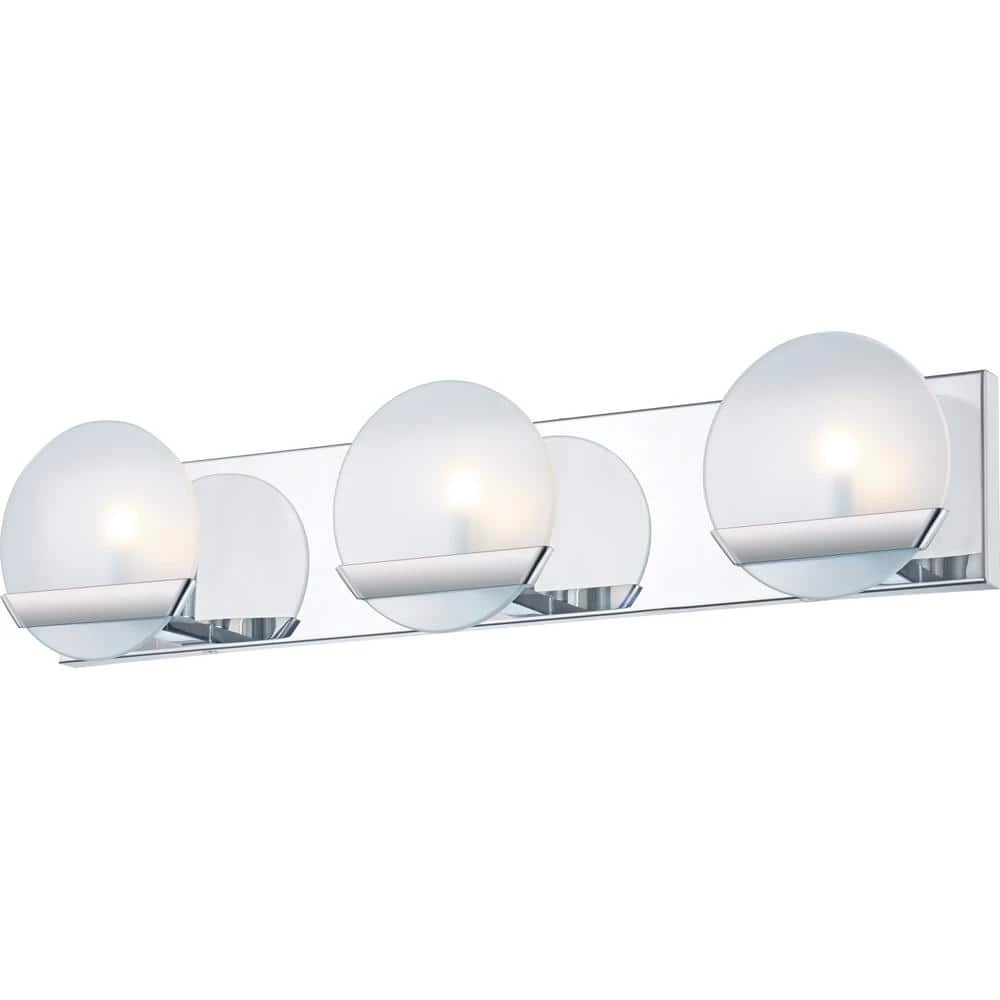 Tyleigh 24 in. 3-Light Polished Chrome Vanity Light by Quoizel 7 Tyleigh 24 in. 3-Light Polished Chrome Vanity Light by Quoizel - Image 5