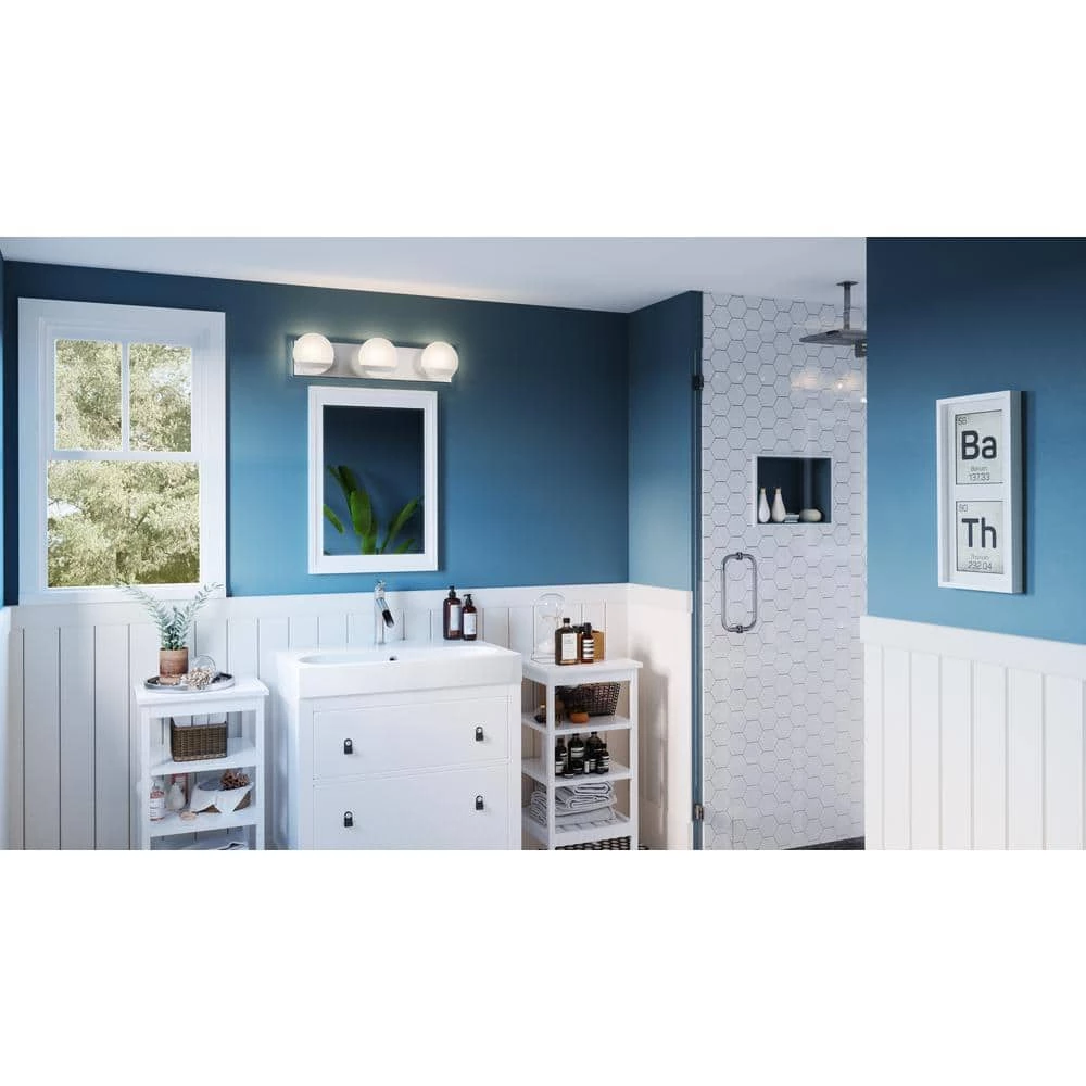 Tyleigh 24 in. 3-Light Polished Chrome Vanity Light by Quoizel 10 Tyleigh 24 in. 3-Light Polished Chrome Vanity Light by Quoizel - Image 8