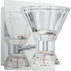 Zuri 3-Light LED Polished Chrome Sconce by Quoizel -Quoizel Sales polished chrome quoizel vanity lighting pczur8605c 4f 1000