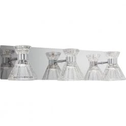 Zuri 3-Light Polished Chrome LED Vanity Light Bar by Quoizel -Quoizel Sales polished chrome quoizel vanity lighting pczur8622c 4f 1000