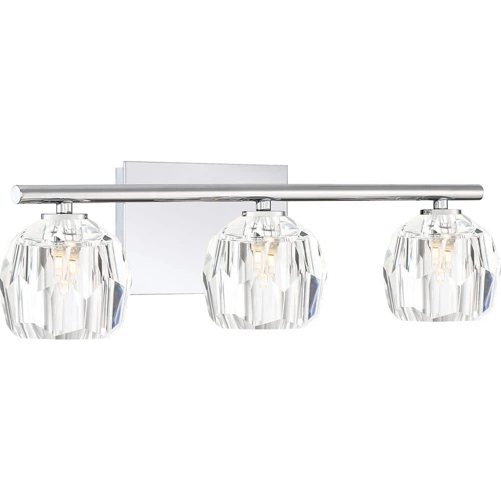 Regalia 3-Light Polished Chrome Vanity Light by Quoizel 4 Regalia 3-Light Polished Chrome Vanity Light by Quoizel - Image 2