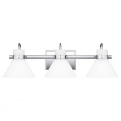 Regency 25 in. 3-Light Polished Chrome Vanity Light by Quoizel