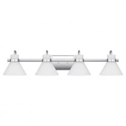 Regency 35.5 in. 4-Light Polished Chrome Vanity Light by Quoizel -Quoizel Sales polished chrome quoizel vanity lighting rgn8635c 1f 1000