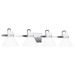 Regency 35.5 in. 4-Light Polished Chrome Vanity Light by Quoizel -Quoizel Sales polished chrome quoizel vanity lighting rgn8635c 4f 1000