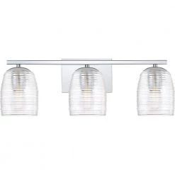 Realm 3-Light Polished Chrome Vanity Light by Quoizel