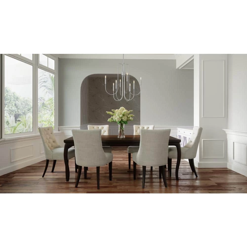 Cabry 8-Light Polished Nickel Chandelier by Quoizel 11 Cabry 8-Light Polished Nickel Chandelier by Quoizel - Image 9