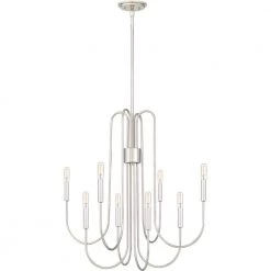 Cabry 8-Light Polished Nickel Chandelier by Quoizel