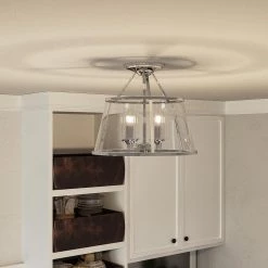 Barlow 4-Light Polished Nickel Semi-Flush Mount by Quoizel -Quoizel Sales polished nickel quoizel flush mount lights baw1716pk fa 1000