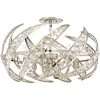 Crescent 24.5 in. 6-Light Polished Nickel Semi-Flush Mount by Quoizel -Quoizel Sales polished nickel quoizel flush mount lights pccn1724pk 64 1000