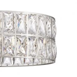 Coffman 3-Light Polished Nickel Semi-Flush Mount by Quoizel -Quoizel Sales polished nickel quoizel flush mount lights qf4046pk 1f 1000