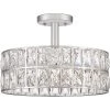 Coffman 3-Light Polished Nickel Semi-Flush Mount by Quoizel 1 Coffman 3-Light Polished Nickel Semi-Flush Mount by Quoizel -Quoizel Sales polished nickel quoizel flush mount lights qf4046pk 64 1000
