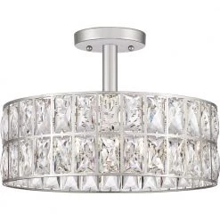 Coffman 3-Light Polished Nickel Semi-Flush Mount by Quoizel