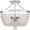 Teresa 18 in. 5-Light Polished Nickel Semi-Flush Mount by Quoizel -Quoizel Sales polished nickel quoizel flush mount lights tra1719pk 64 1000