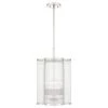 Aster 4-Light Polished Nickel Mini Pendant with Clear Ribbed Glass by Quoizel -Quoizel Sales polished nickel quoizel pendant lights asr1512pk 64 1000