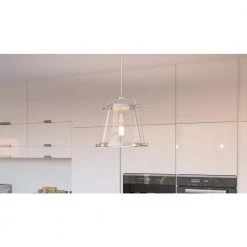 Cardiff 1-Light Polished Nickel Mini Pendant with Clear Glass by Quoizel -Quoizel Sales polished nickel quoizel pendant lights qpp5344pk e1 1000