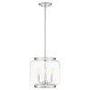 Tapley 3-Light Polished Nickel Mini Pendant with Clear Glass by Quoizel