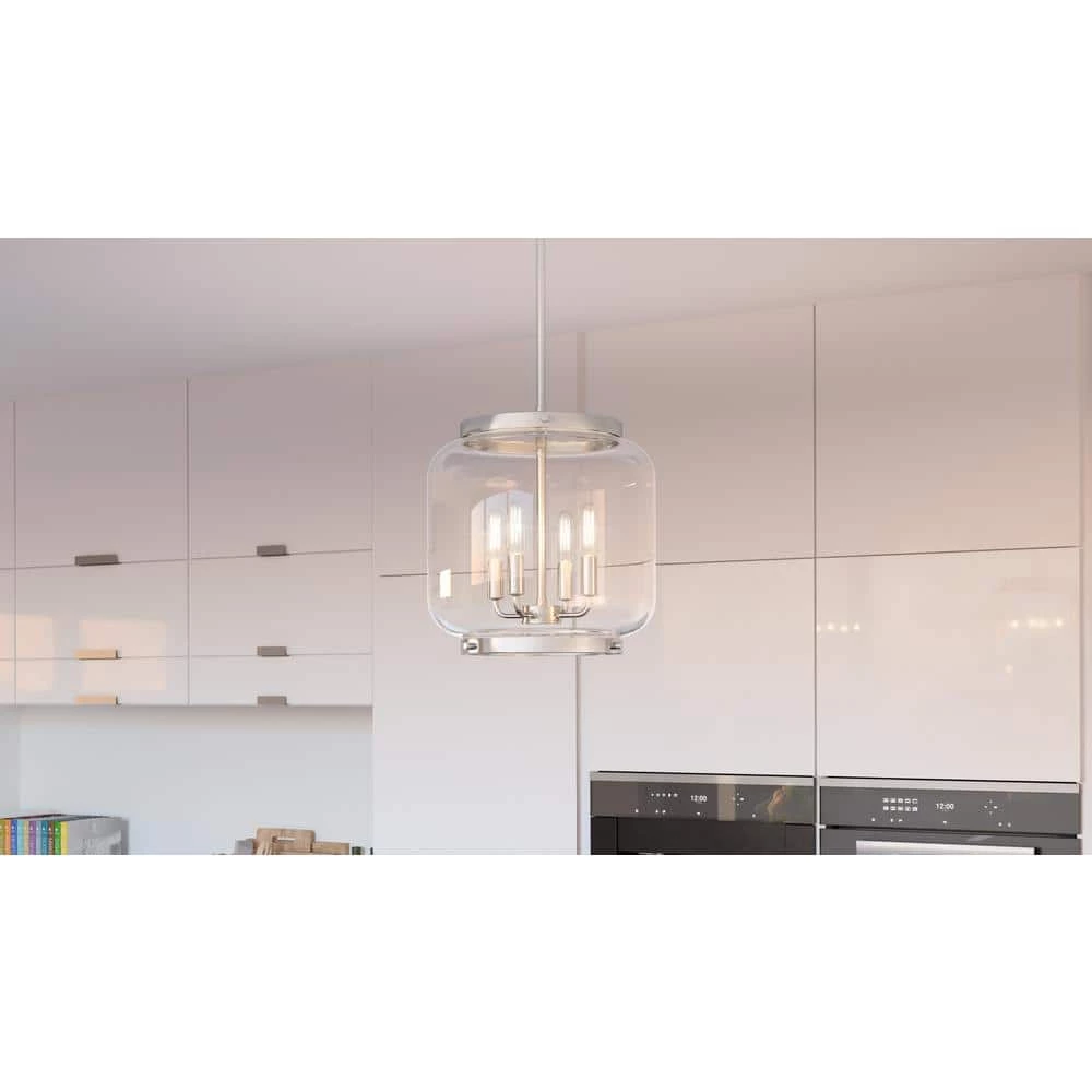 Tapley 3-Light Polished Nickel Mini Pendant with Clear Glass by Quoizel 4 Tapley 3-Light Polished Nickel Mini Pendant with Clear Glass by Quoizel - Image 2