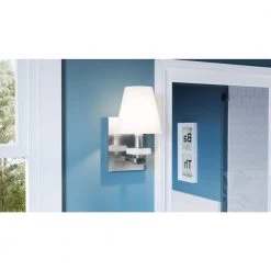 Kelsey Glen 1-Light Polished Nickel Wall Sconce by Quoizel -Quoizel Sales polished nickel quoizel vanity lighting kls8605pk 31 1000