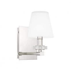 Kelsey Glen 1-Light Polished Nickel Wall Sconce by Quoizel