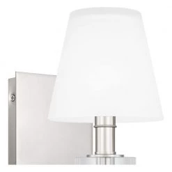 Kelsey Glen 1-Light Polished Nickel Wall Sconce by Quoizel -Quoizel Sales polished nickel quoizel vanity lighting kls8605pk fa 1000