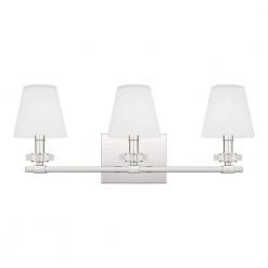 Kelsey Glen 23.25 in. 3-Light Polished Nickel Vanity Light by Quoizel -Quoizel Sales polished nickel quoizel vanity lighting kls8623pk 4f 1000