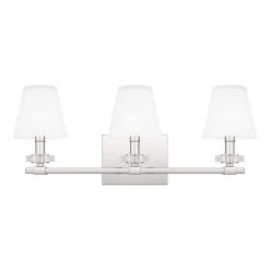 Kelsey Glen 23.25 in. 3-Light Polished Nickel Vanity Light by Quoizel