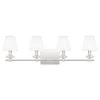 Kelsey Glen 32.25 in. 4-Light Polished Nickel Vanity Light by Quoizel -Quoizel Sales polished nickel quoizel vanity lighting kls8632pk 64 1000