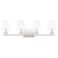 Kelsey Glen 32.25 in. 4-Light Polished Nickel Vanity Light by Quoizel
