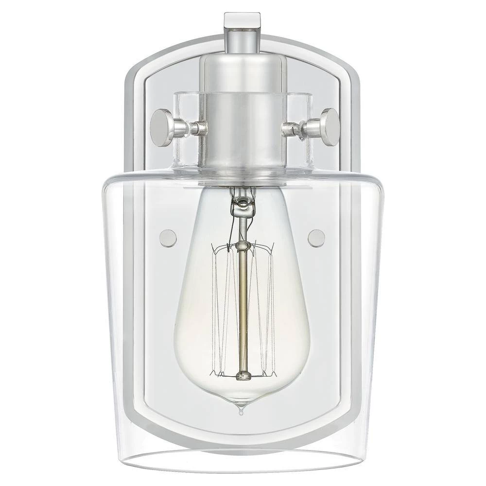 Ledger 1-Light Polished Nickel Sconce by Quoizel 6 Ledger 1-Light Polished Nickel Sconce by Quoizel - Image 4