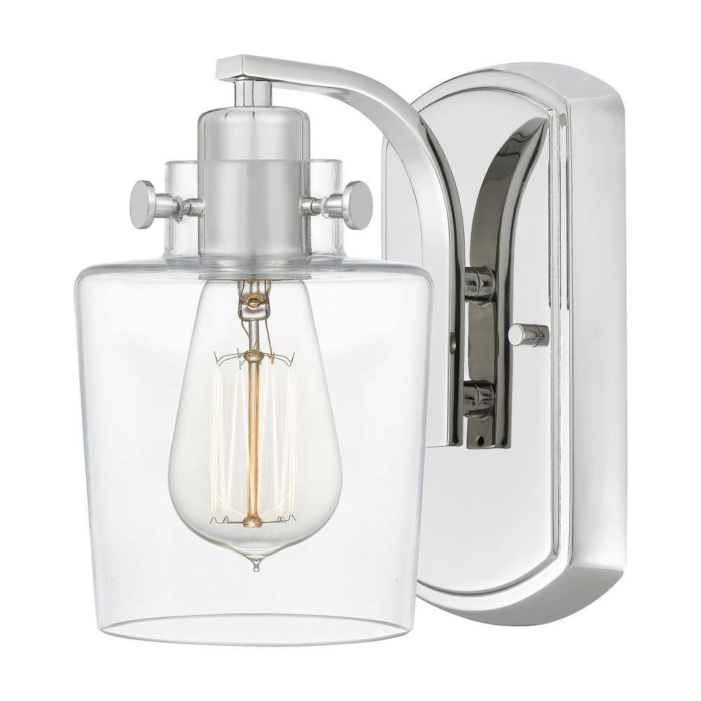 Ledger 1-Light Polished Nickel Sconce by Quoizel 4 Ledger 1-Light Polished Nickel Sconce by Quoizel - Image 2