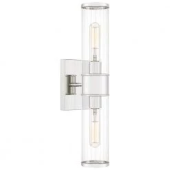 Nova 2-Light Polished Nickel Wall Sconce by Quoizel 13 Nova 2-Light Polished Nickel Wall Sconce by Quoizel -Quoizel Sales polished nickel quoizel vanity lighting qw16128pk 4f 1000