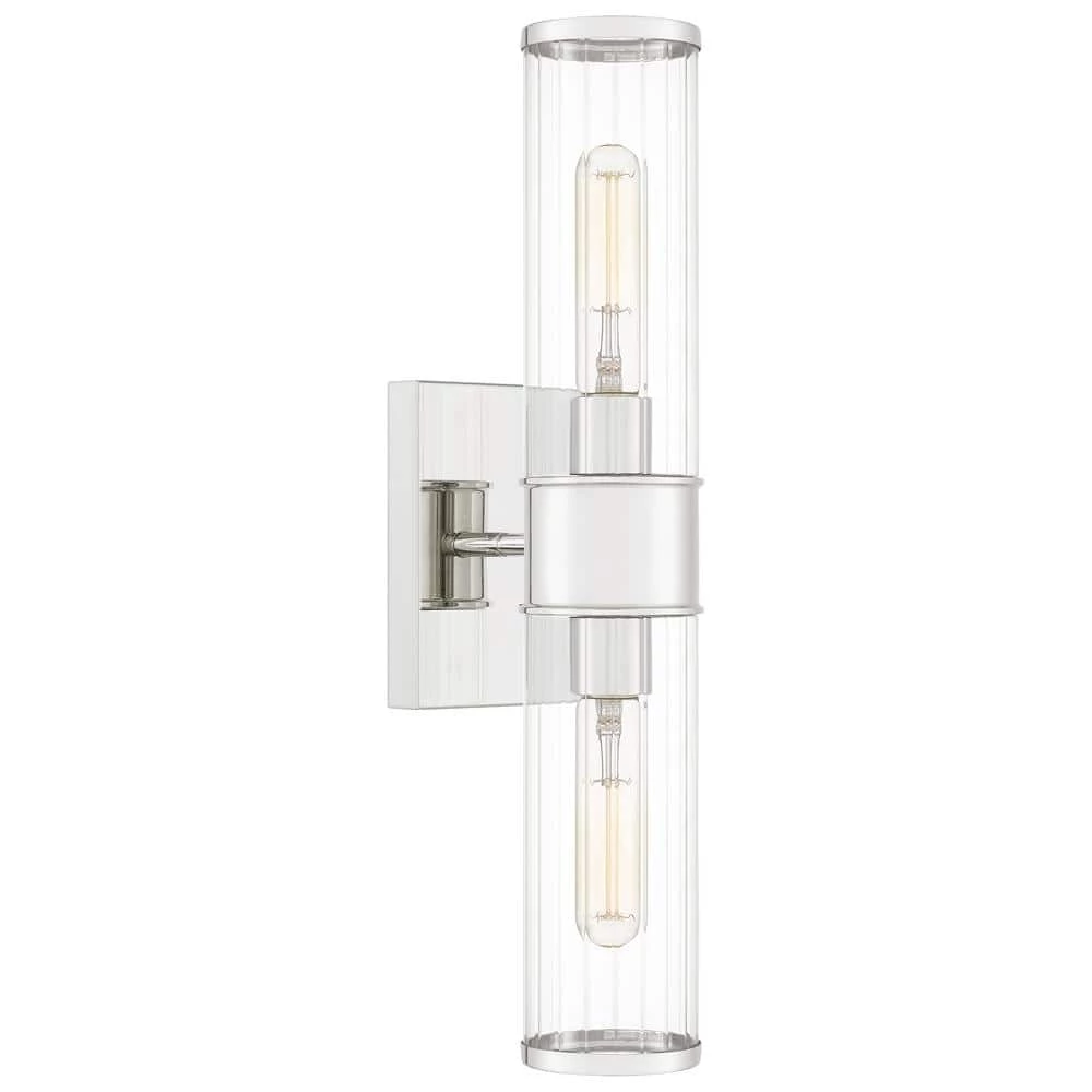 Nova 2-Light Polished Nickel Wall Sconce by Quoizel 6 Nova 2-Light Polished Nickel Wall Sconce by Quoizel - Image 4