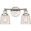 Union 2-Light Polished Nickel Vanity Light by Quoizel