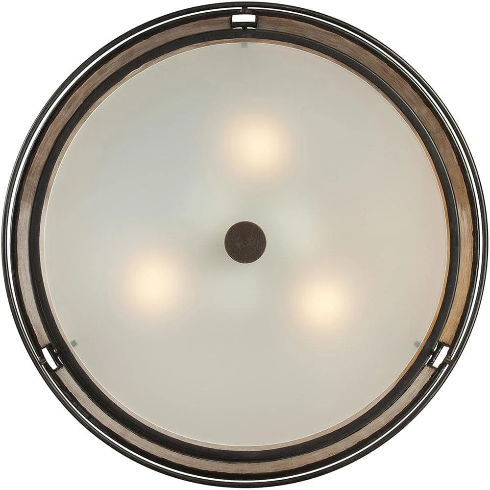 Laguna 3-Light Renaissance Copper Semi-Flush Mount by Quoizel 7 Laguna 3-Light Renaissance Copper Semi-Flush Mount by Quoizel - Image 5