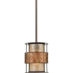 Laguna 1-Light Renaissance Copper Mini Pendant by Quoizel