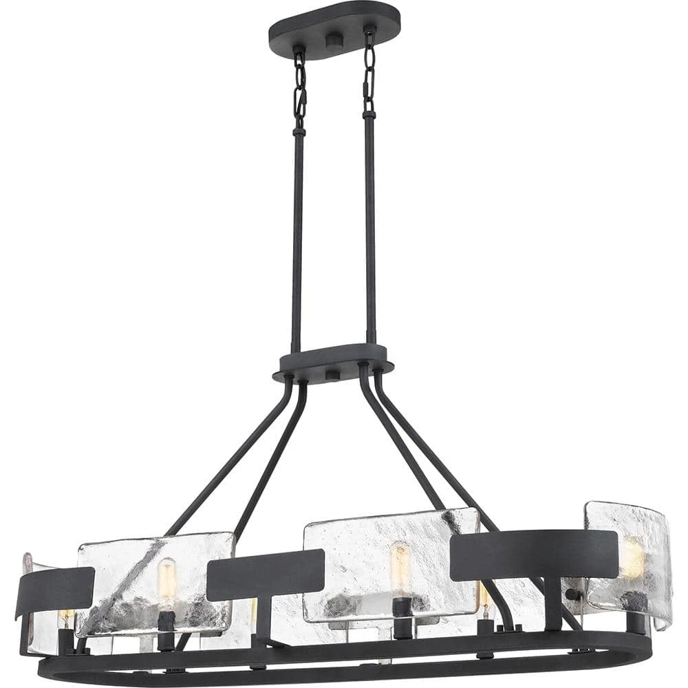 Stratum 6-Light Royal Ebony Chandelier by Quoizel 3 Stratum 6-Light Royal Ebony Chandelier by Quoizel