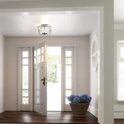 Gallery 14 in. 4-Light Royal Ebony Semi-Flush Mount by Quoizel -Quoizel Sales royal ebony quoizel flush mount lights gly1714ba fa 1000