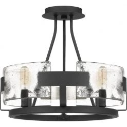 Stratum 4-Light Royal Ebony Semi-Flush Mount by Quoizel -Quoizel Sales royal ebony quoizel flush mount lights stm1716ba 1f 1000