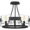 Stratum 4-Light Royal Ebony Semi-Flush Mount by Quoizel -Quoizel Sales royal ebony quoizel flush mount lights stm1716ba 64 1000