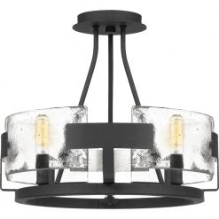 Stratum 4-Light Royal Ebony Semi-Flush Mount by Quoizel