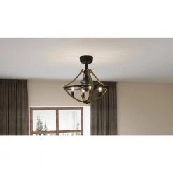 Shire 23.25 in. Rustic Black Ceiling Fan with Light by Quoizel -Quoizel Sales rustic black quoizel ceiling fans with lights shr3123rk 40 1000