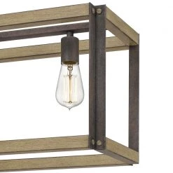 Finn 5-Light Rustic Black Linear Chandelier by Quoizel -Quoizel Sales rustic black quoizel chandeliers fnn542rk 1f 1000