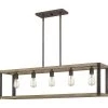 Finn 5-Light Rustic Black Linear Chandelier by Quoizel -Quoizel Sales rustic black quoizel chandeliers fnn542rk 64 1000
